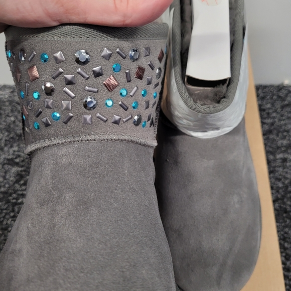 SALE! UGG Classic Mini Stud II Charcoal Boots - Picture 4 of 13